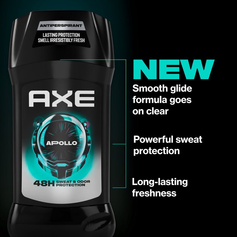 Apollo Antiperspirant Deodorant Stick - 48 Hour Odor Protection, 2.6 oz