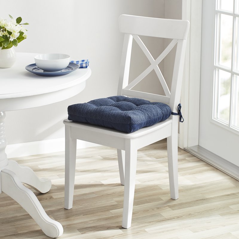 Shredded Memory Foam Chair Cushion - 16" x 14.5", Blue, 2 Pack