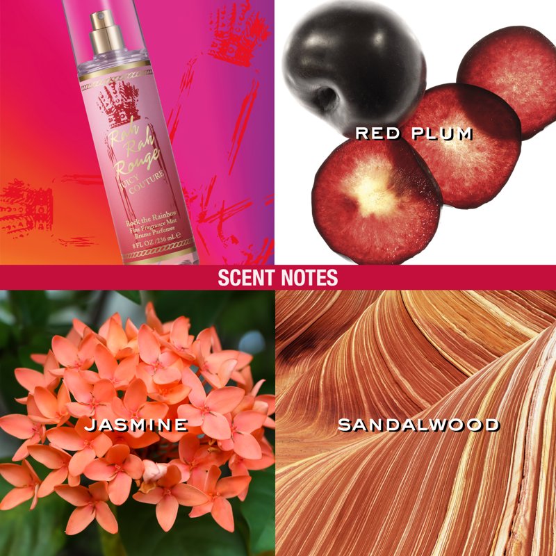 Rah Rah Rouge Body Mist Spray - Fruity Floral Fragrance for Women
