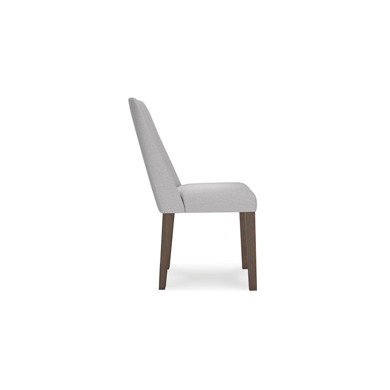 Contemporary Upholstered Side Chair Set of 2 - Cream & Brown