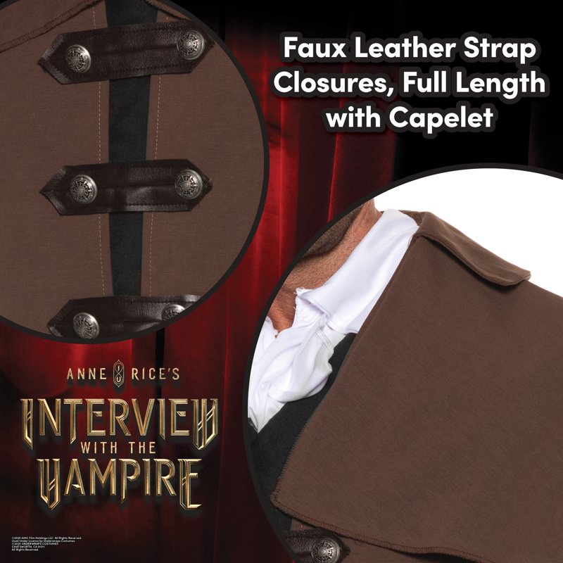 Men's Victorian Carriage Coat - Renaissance Steampunk Costume, One Size 42-44
