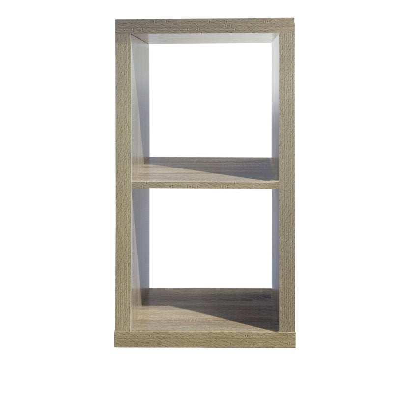 2-Cube Storage Organizer - Modern Oak Bookcase