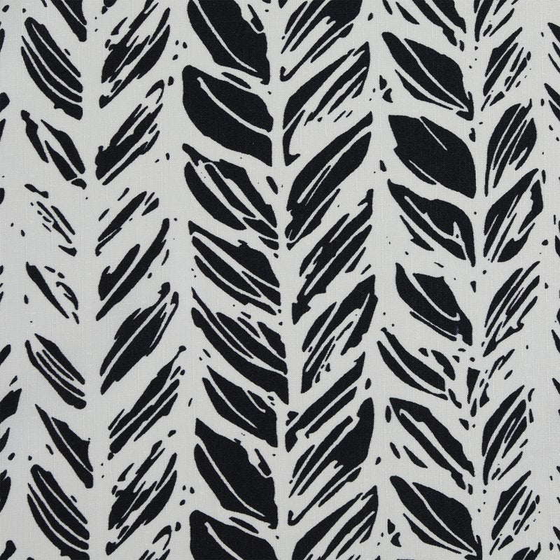 Black and White Braid Shower Curtain Set with Hooks - 72x72 Inches