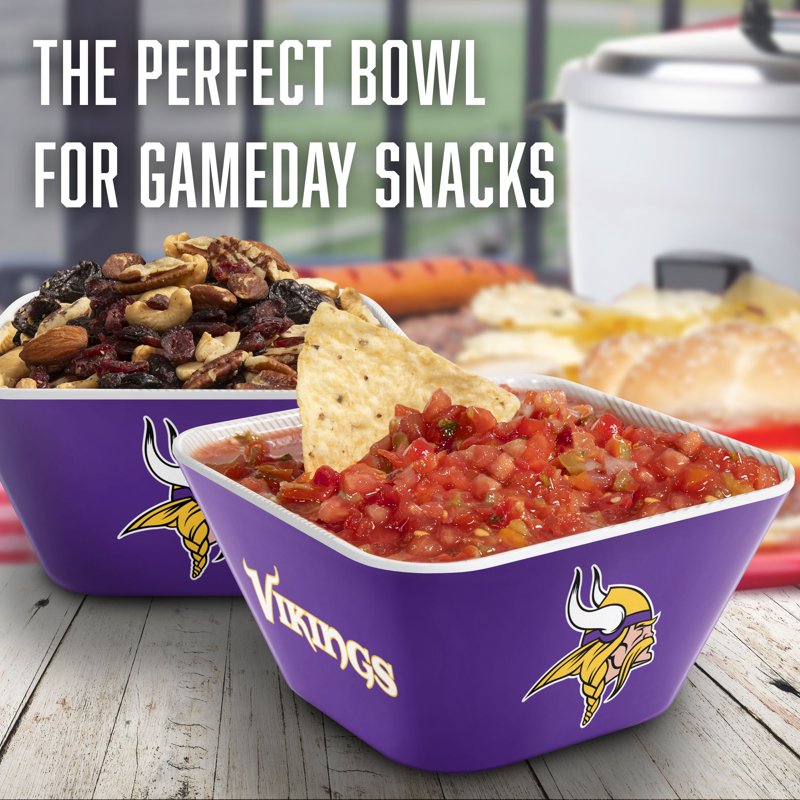 Minnesota Vikings Snack Bowl - Durable Melamine for Game Day