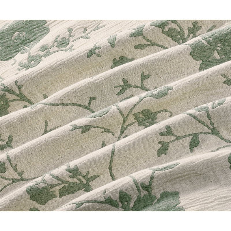 The Pioneer Woman Agatha Floral Gauze Quilt - Full/Queen, Green River & White, Reversible