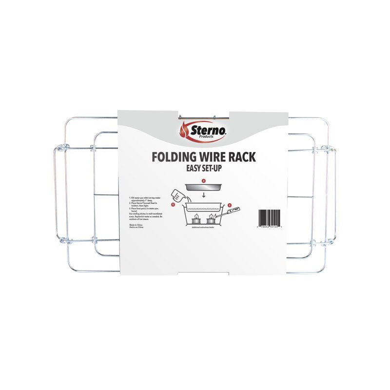 Folding Wire Chafing Rack - Standard Size, 2 Pack - Silver