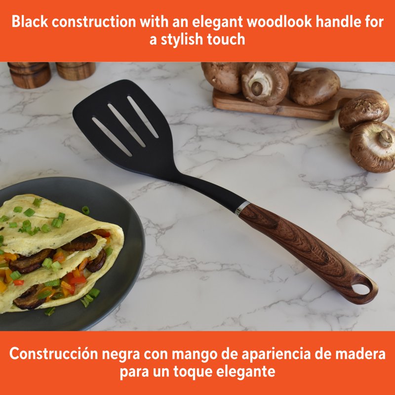 Slotted Turner with Wood Look Handle - 2 Pack
