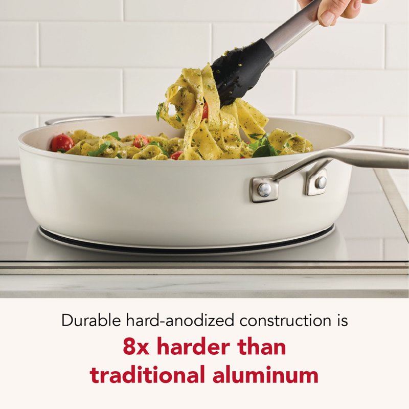 5-Quart Hard-Anodized Ceramic Induction Saute Pan with Lid