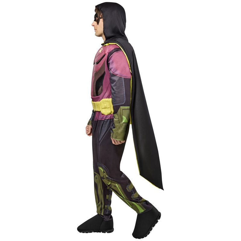 Men's Arkham Robin Muscle Chest Costume Adult with Mask & Cape Variation Polyester 44-46"