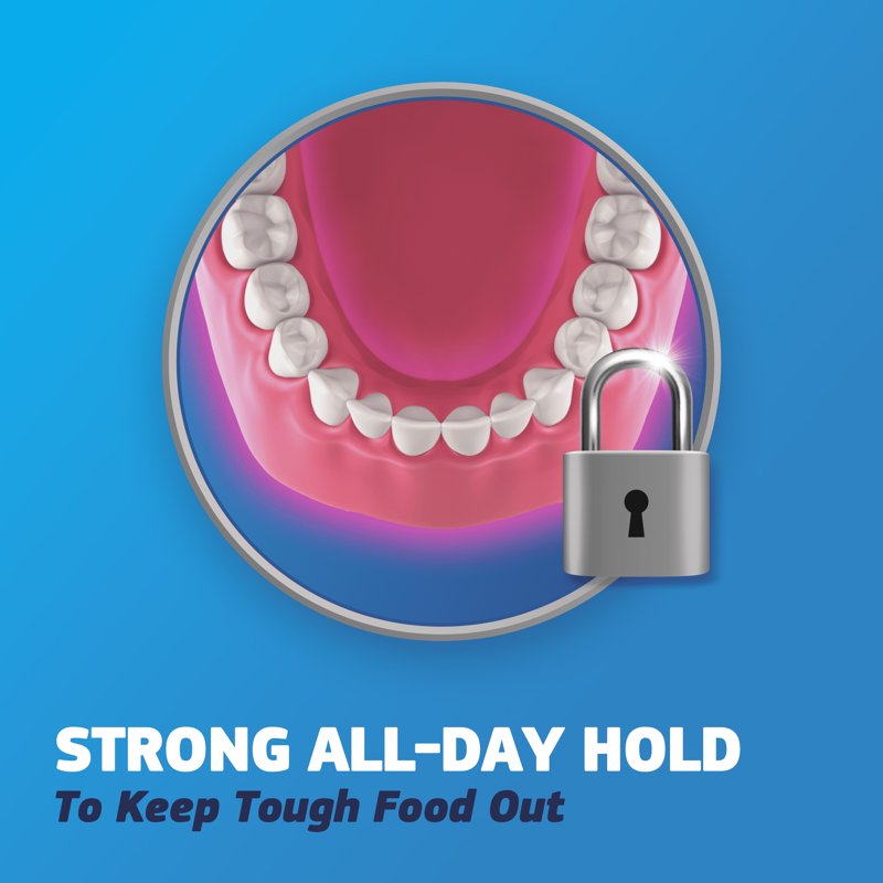 Fixodent Original Denture Adhesive Cream, All-Day Strong Hold, 2.4 oz (3 Pack)