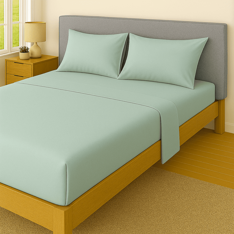 Mainstays Reversible Bed-in-a-Bag Comforter and Sheet Set - Queen, Green Geo