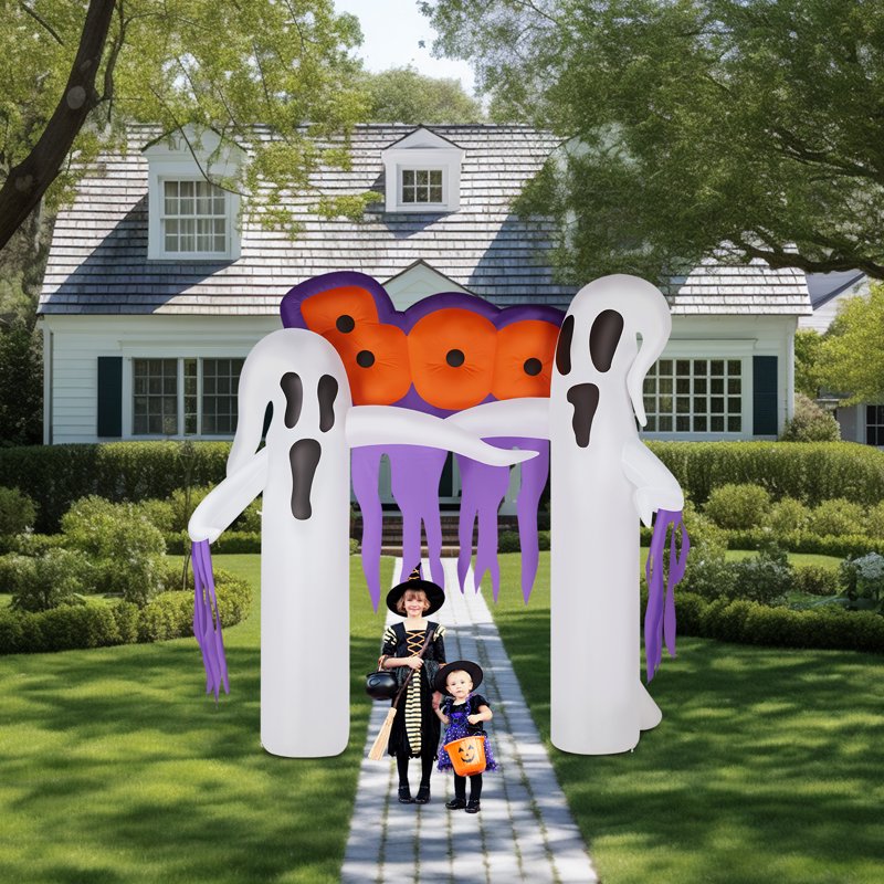 Halloween Ghost Arch Inflatable Outdoor Decor - 9.8 FT Yard Decoration