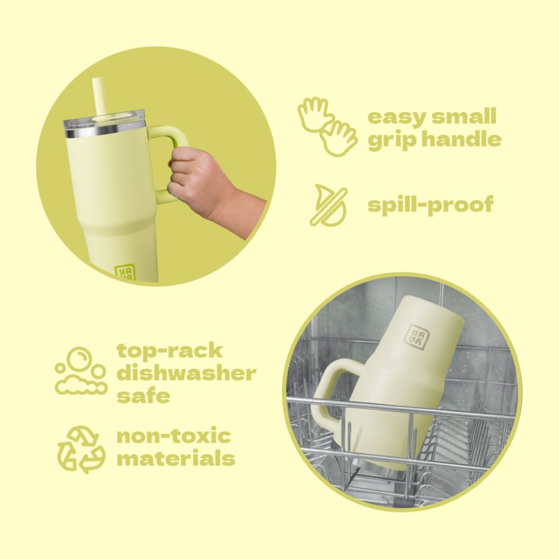 My First Travel Tumbler for Kids 3+ - Insulated 12oz - Yellow