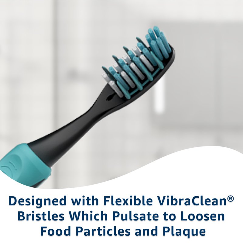Vibrating Toothbrush Set, Soft Bristles, Deep Cleaning, 2 Count