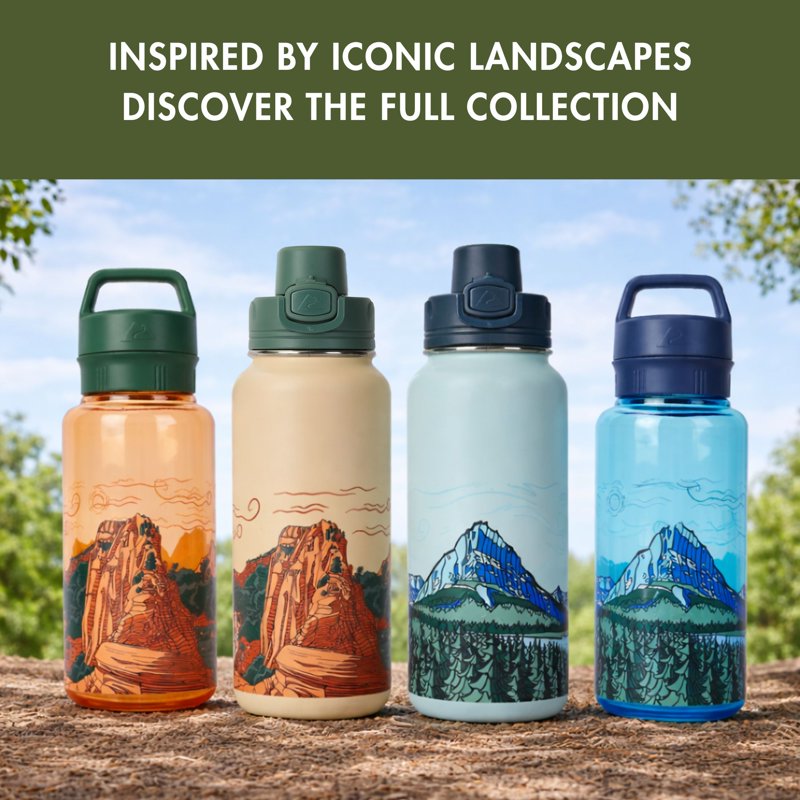 32 oz Tritan Plastic Chug Water Bottle - Desert Vista