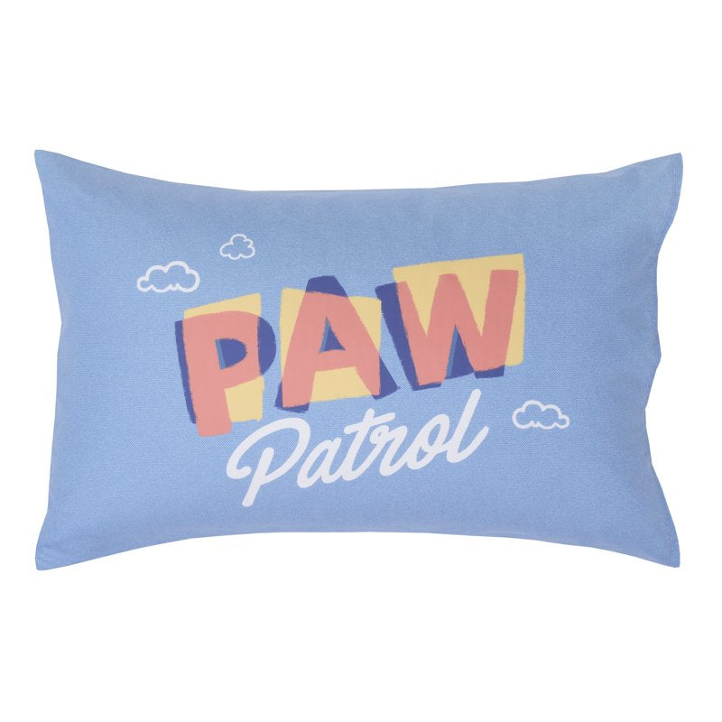 Paw Patrol Toddler Bedding Set - Pups at Play, Reversible Comforter & Pillowcase, Fits Standard Toddler Bed, Blue