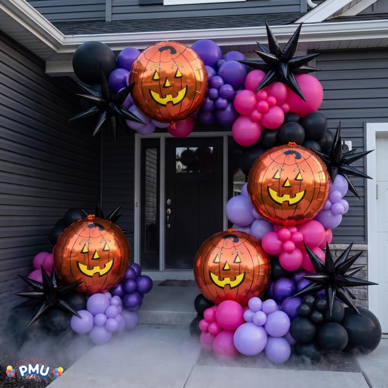 Halloween Jack-O-Lantern Mylar Balloon - 34 Inch Party Decoration - Pkg of 1 - Variation of Pkg of 1, Jack-o-Lantern