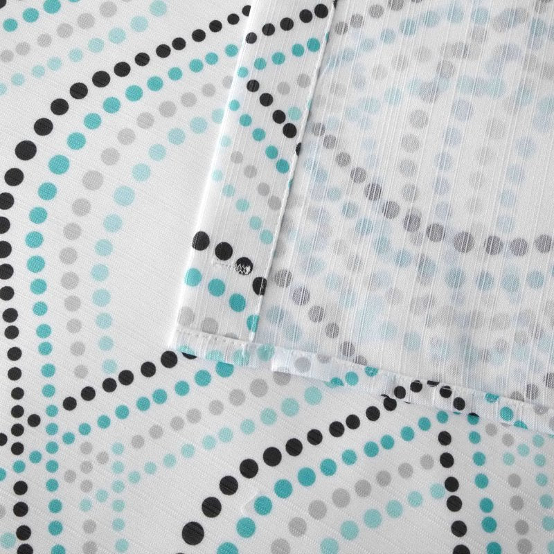4 Pack Blue Dot Shower Curtain Set - 72x72 Inch Fabric with PEVA Liner & Hooks