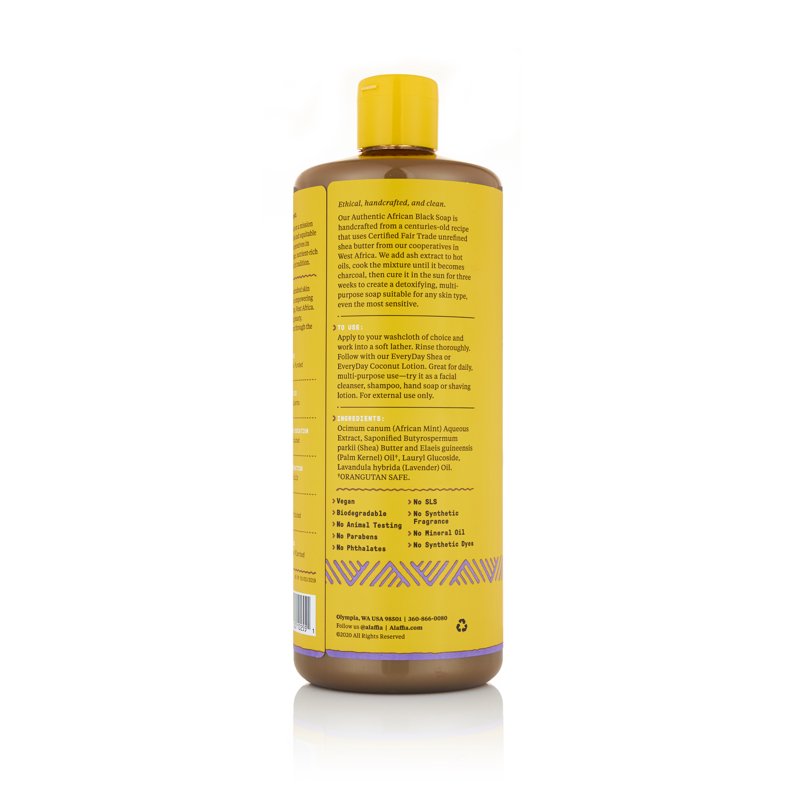 African Black Soap All-In-One Body & Hair Wash, Wild Lavender, 32 fl oz