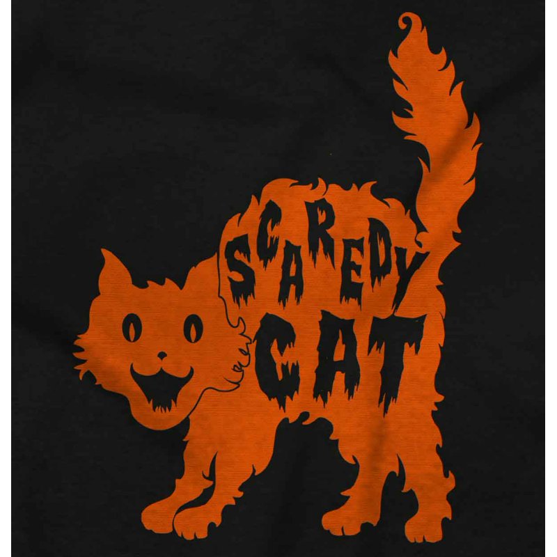 Halloween Scaredy Cat Hoodie for Women Plus Size Black 2X - Cozy Graphic Pullover