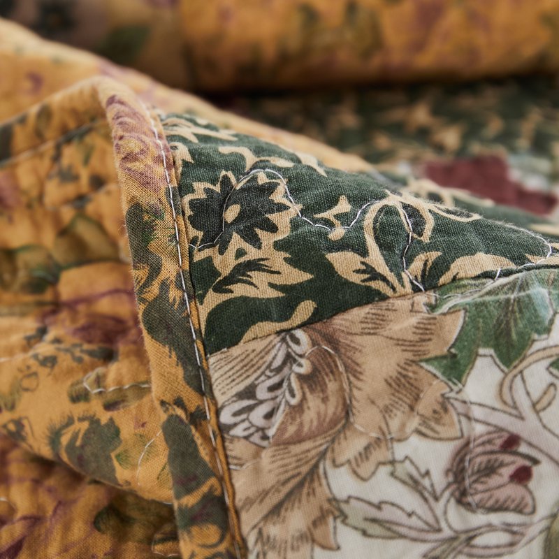 Antique Patchwork Cotton Daybed Set with Quilt and Shams - 5 Pieces