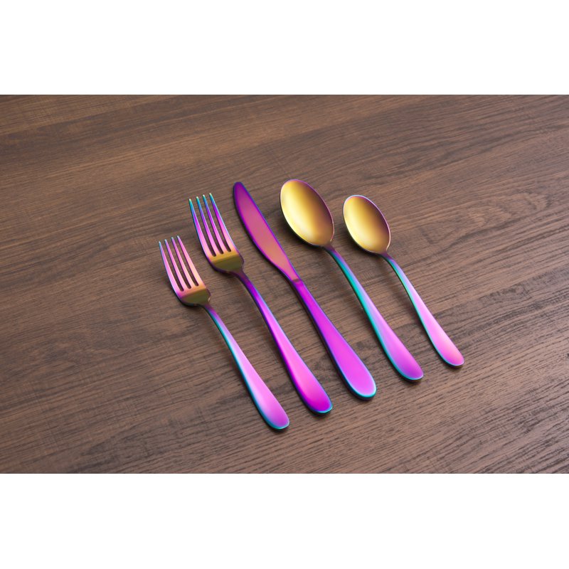 Byram Rainbow Mirror 20-Piece Flatware Set - 3 Pack, Service for 4