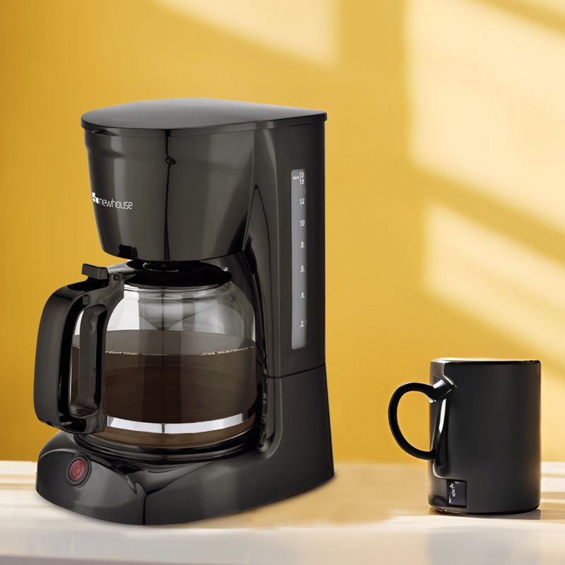 5-Cup Electric Coffee Maker with Reusable Mesh Filter & Auto Shut-Off