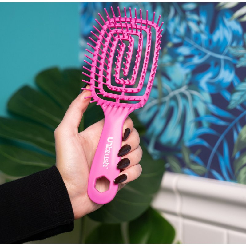 Detangling Brush with DuoFlex™ Bristles for Wet & Dry Hair - Pink