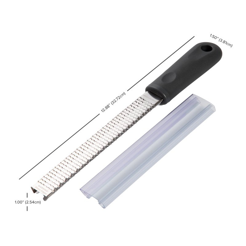Stainless Steel Rasp Grater with Soft Grip & Protective Cover