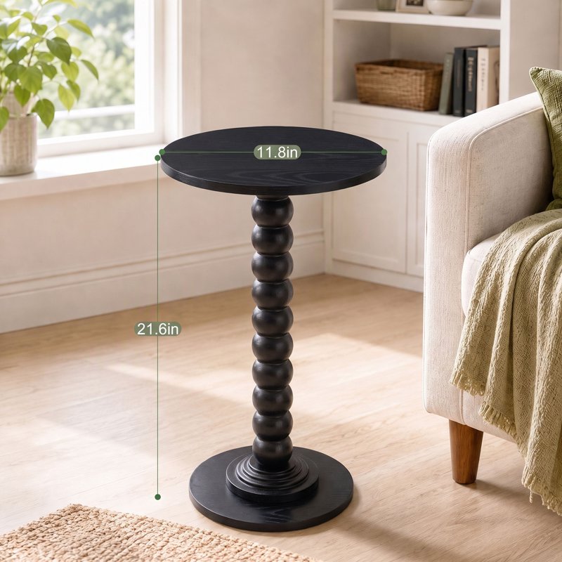 Elegant Round Accent Side Table - Versatile Plant Stand