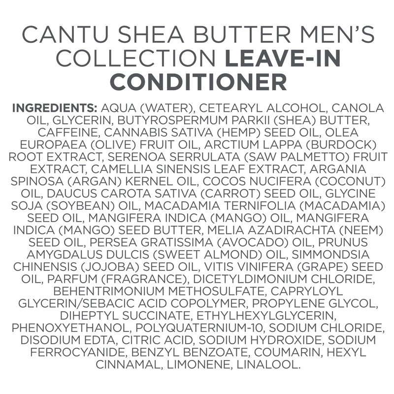 Men's Shea Butter Leave-In Conditioner for Hair and Beard - 13 oz
