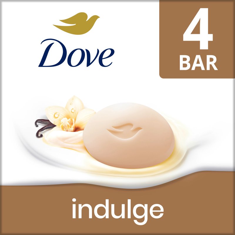 Warm Vanilla & Sweet Cream Moisturizing Beauty Bar Soap - 4 Pack, 3.75 oz