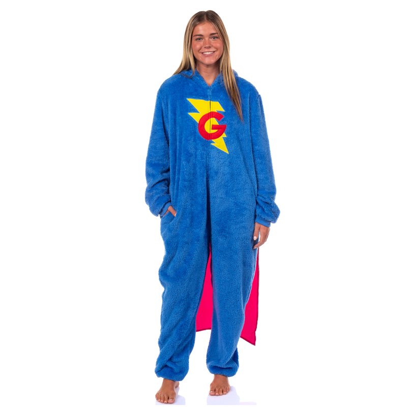 Sesame Street Adult Hooded Union Suit Pajama One Piece - White, S/M