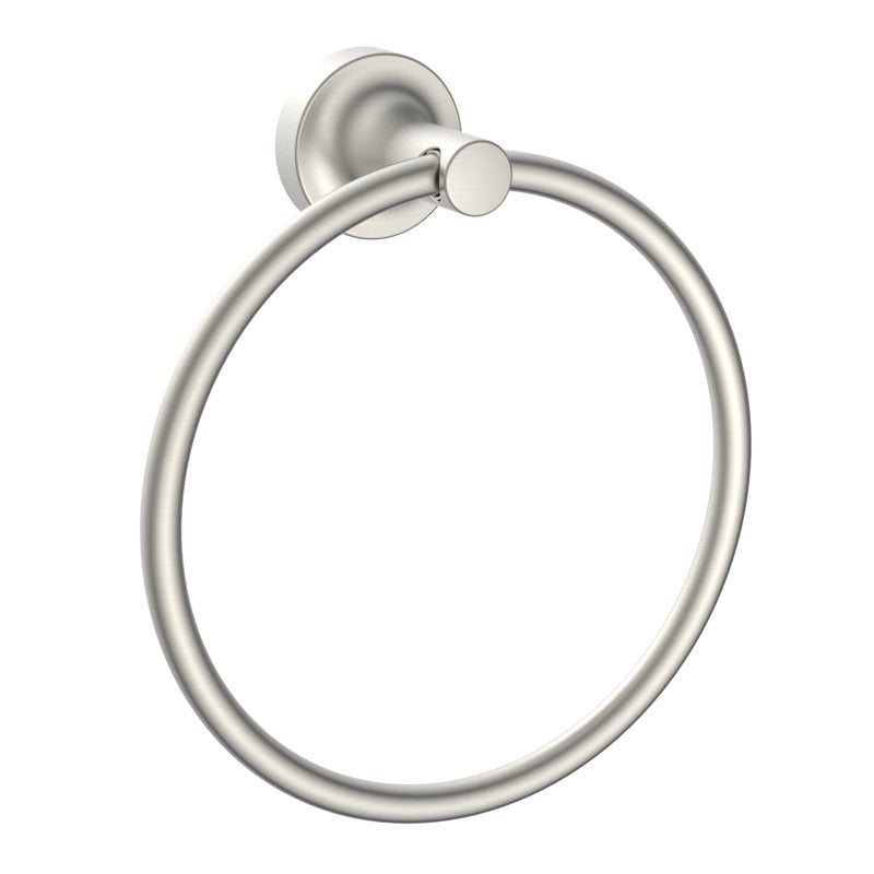 (2 Pack) Modern Wall Mount Towel Ring - Satin Nickel Bathroom Accessories