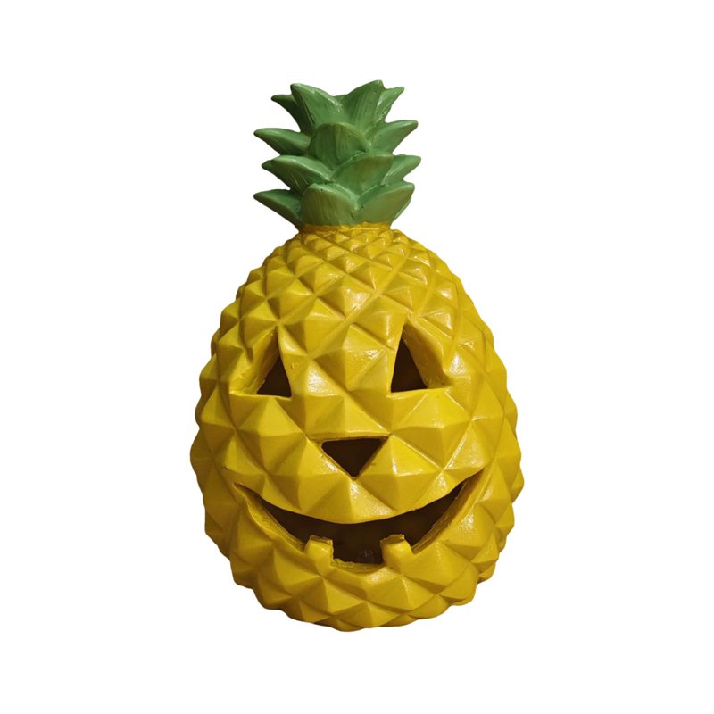 Halloween Pineapple Pumpkin Lantern - Indoor Outdoor Shatterproof Decor - Variation #368A