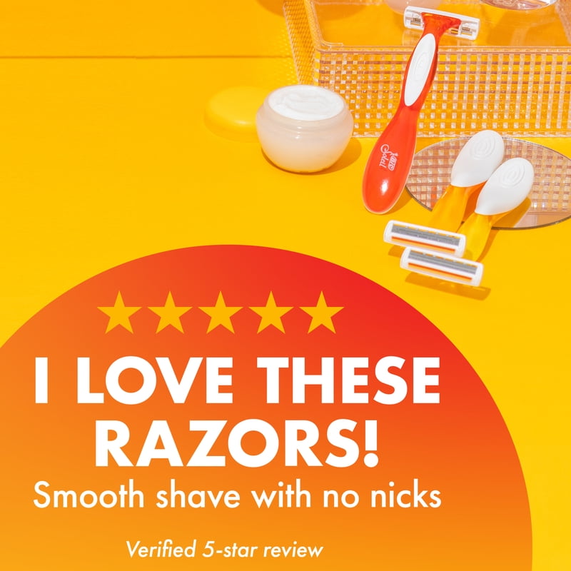 3-Blade Women's Disposable Razors with Moisture Strip, 4-Count