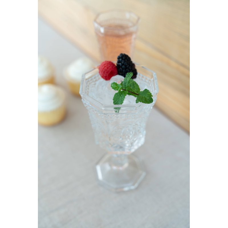 Red Wine Glass Set - 8 Oz Clear Glass, Set of 6