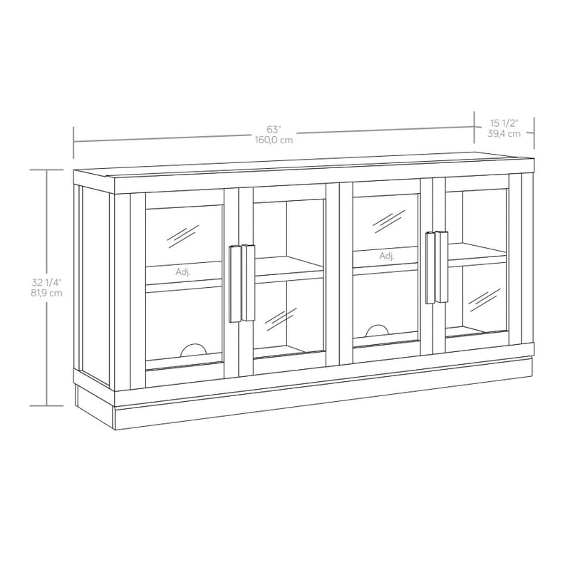 Ezra TV Stand for TVs up to 70" - Adjustable Storage, Soft-Close Doors