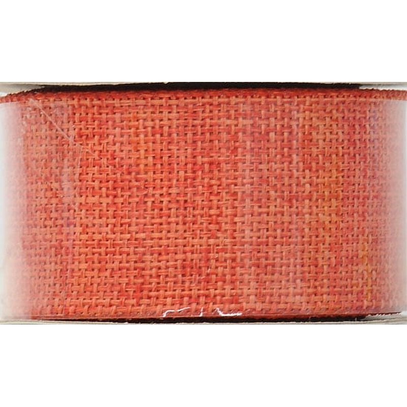 Orange Burlap Woven Ribbon 1.5 Inch Wide - 9 Feet for Crafts & Decorations (Variation of THIS listing)