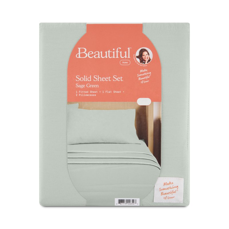 Full Sheet Set - Sage Green 100% Cotton Bed Sheets, 4-Piece