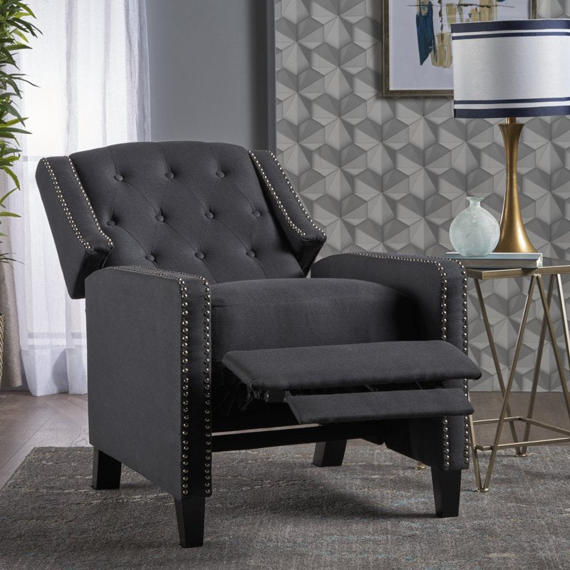 Standard Fabric Recliner with Tufted Design - Multiple Colors