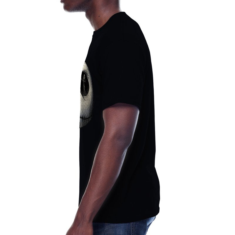 Nightmare Before Christmas Men's Graphic Crew Neck T-Shirt Black S Jack Sally Eyes