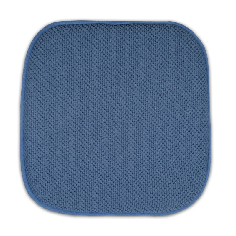Memory Foam Chair Pad - Non-Slip Back, 16" x 16", Blue - 2 Pack