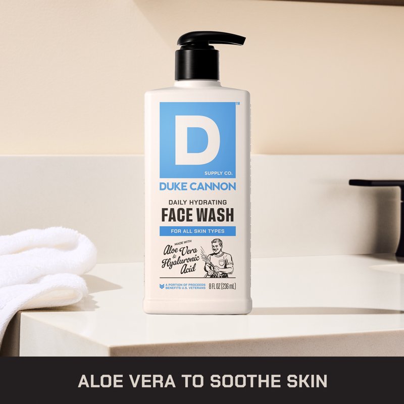 Daily Hydrating Face Wash for Men with Hyaluronic Acid, 8 fl oz