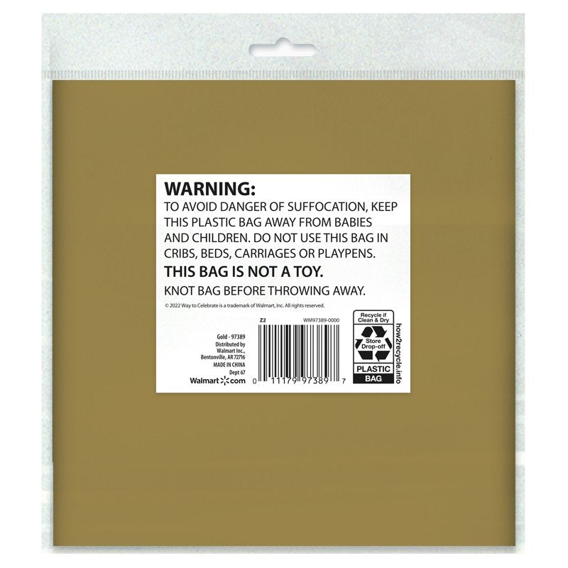 Gold Rectangular Plastic Table Covers - 6 Pack, 54" x 108"