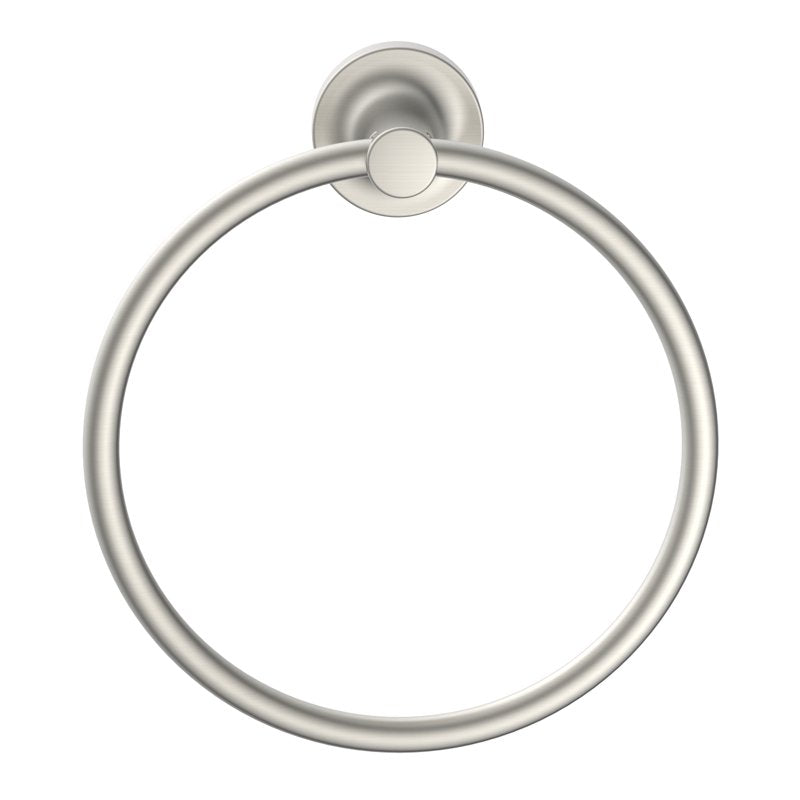 (2 Pack) Modern Wall Mount Towel Ring - Satin Nickel Bathroom Accessories