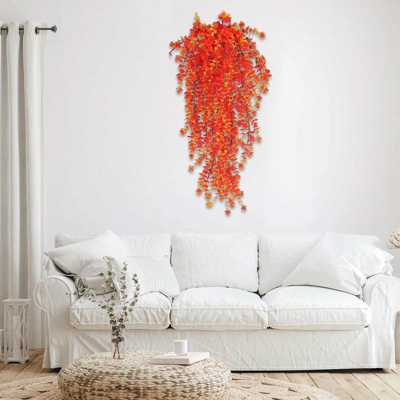 Orange Fall Leaf Garland Halloween Decor 29.9in - Variation E2