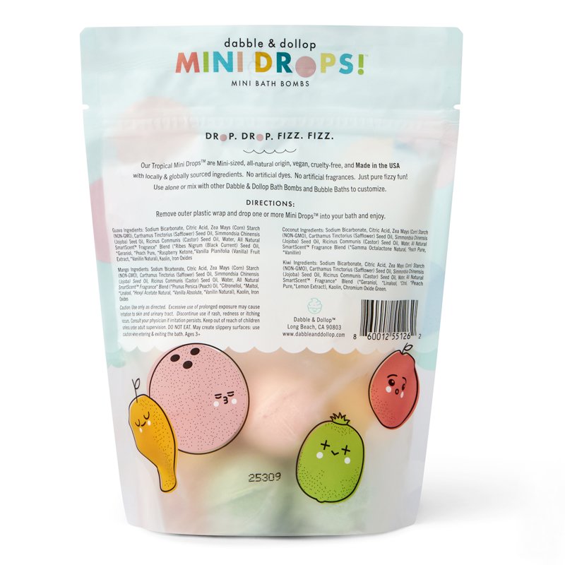 Mini Bath Bombs Set - Tropical Variety with 12 Assorted Scents