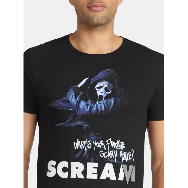 Ghostface Scream Men's Graphic T-Shirt - Black, M, Size S-3XL