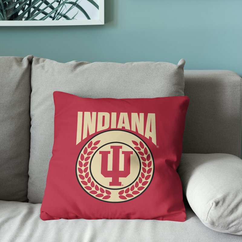 Indiana NCAA Triumph Square Cloud Pillow 24 Inches - Team Spirit Decor